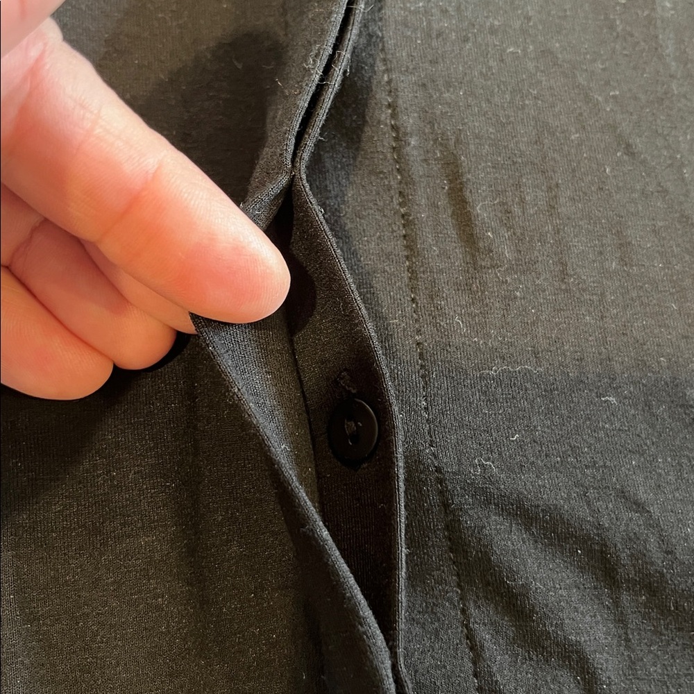 Eileen Fisher Black Button Down Shirt - Picture 4 of 7